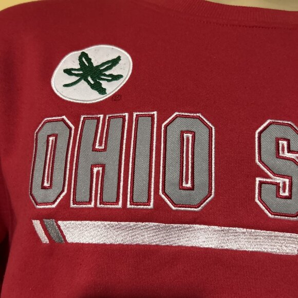 NEW Ohio State Buckeyes OSU Colosseum Embroidered Red Crew Sweatshirt Men's L - Picture 3 of 11